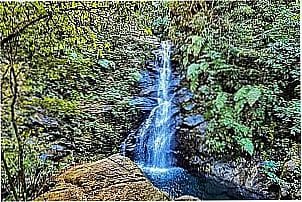 Cachoeira em Lagoa Azul, distrito de Cubat�o - SP