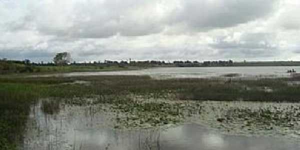 Junqueiro-AL-Lagoa no Bairro Retiro,margeada por junco-Foto:www.wikialagoas.al. 