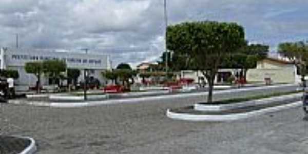 Ribeira do Amparo-BA-Praa e Prdio da Prefeitura Municipal-Foto:Jos Fonsca Daltro Filho