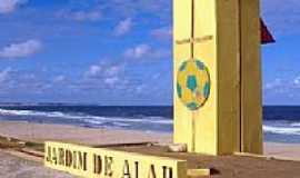 Salvador - Monumento na praia de Jardim de Alah em Salvador-BA-Foto:killief